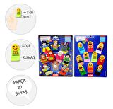 2 Set - 20 Parça Tox Emojiler ve Masal Kahramanları Parmak Kukla T225 T106
