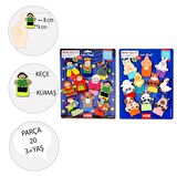2 Set - 20 Parça Tox Masal Kahramanları ve Evcil Hayvanlar Parmak Kukla T78-2 T225