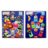 2 Set - 20 Parça Tox Masal Kahramanları ve Meyveler Parmak Kukla T105 T225