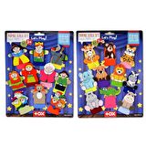 2 Set - 20 Parça Tox Masal Kahramanları ve Safari Hayvanları Parmak Kukla T223 T225