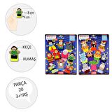 2 Set - 20 Parça Tox Masal Kahramanları ve Safari Hayvanları Parmak Kukla T223 T225