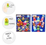 2 Set - 20 Parça Tox Masal Kahramanları ve Aile Bireyleri Parmak Kukla T75-2 T225