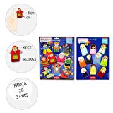 2 Set - 20 Parça Tox Masal Kahramanları ve Aile Bireyleri Parmak Kukla T75-1 T225