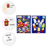 2 Set - 20 Parça Tox Masal Kahramanları ve Aile Bireyleri Parmak Kukla T75-1 T225