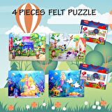 4 Set - 96 Parça Tox Oyun Parkı ve Deniz Kızı 5+ Keçe Yapboz - 5 Yaş Puzzle T40 T41