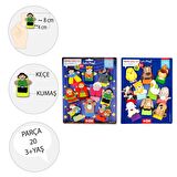 2 Set - 20 Parça Tox Masal Kahramanları ve Evcil Hayvanlar Parmak Kukla T77-1 T225