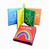 Tox İngilizce Renkli Bebek Kumaş Sessiz Kitap E120 - Bez Kitap , Eğitici Oyuncak , Yumuşak ve Hışırtılı
