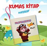 Tox İngilizce Meslekler Sessiz Kumaş Kitap E385 - Bez Kitap , Eğitici Oyuncak , Yumuşak ve Hışırtılı
