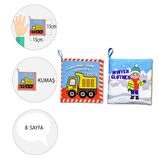 2 Kitap Tox İngilizce Kışlık Giysiler ve İş Makinaları Kumaş Sessiz Kitap E124 E132 - Bez Kitap , Eğitici Oyuncak , Yumuşak ve Hışırtılı