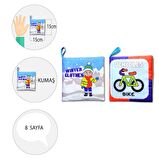 2 Kitap Tox İngilizce Kışlık Giysiler ve Taşıtlar Kumaş Sessiz Kitap E132 E124 - Bez Kitap , Eğitici Oyuncak , Yumuşak ve Hışırtılı