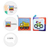 2 Kitap Tox İngilizce İş Makinaları ve Taşıtlar Kumaş Sessiz Kitap E118 E132 - Bez Kitap , Eğitici Oyuncak , Yumuşak ve Hışırtılı