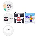 2 Kitap Tox İngilizce Siyah-Beyaz Bebek ve Kışlık Giysiler Kumaş Sessiz Kitap E136 E124 - Bez Kitap , Eğitici Oyuncak , Yumuşak ve Hışırtılı