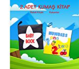 2 Kitap Tox İngilizce Siyah Beyaz Bebek ve Rakamlar Kumaş Sessiz Kitap E128 E136 - Bez Kitap , Eğitici Oyuncak , Yumuşak ve Hışırtılı