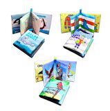 3 Kitap Tox İngilizce Kutup Hayvanları , Uçan Hayvanlar ve Kışlık Giysiler Kumaş Sessiz Kitap E124 E125 E133 - Bez Kitap , Eğitici Oyuncak , Yumuşak ve Hışırtılı