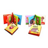2 Kitap Tox İngilizce Meyveler ve Orman Hayvanları Kumaş Sessiz Kitap E126 E131 - Bez Kitap , Eğitici Oyuncak , Yumuşak ve Hışırtılı