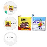 2 Kitap Tox İngilizce Orman Hayvanları ve Kışlık Giysiler Kumaş Sessiz Kitap E127 E124 - Bez Kitap , Eğitici Oyuncak , Yumuşak ve Hışırtılı