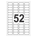 Herboy HB-1052 Beyaz Lazer Etiket A4, 46,4mm x 21,2mm