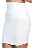 Kadın  Beyaz 2050 Külotlu 1 Beden Küçülten Jüpon Korse