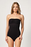 2080 Kadın Seamless Agraflı Slip Korse Siyah
