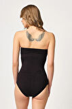 2080 Kadın Seamless Agraflı Slip Korse Siyah