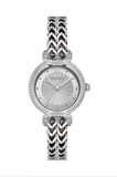 Dice Kayek DK.1.AG1411.01 Taşlı Tasarım Çelik Kordon Çelik Kasa 5 ATM Suya Dayanıklı Metalik Renk Kadın Kol Saati
