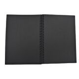 Gürmat 17x24 Siyah Yapraklı Defter Spiralli 40 Yaprak