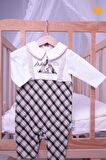 Babyhola Salopet Görünümlü Erkek Bebek Tulum 12615