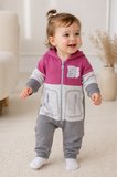 Babyhola Kız Erkek Fermuarlı Kapüşonlu Spor Tulum 12645