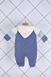 Babyhola Kız Erkek Fermuarlı Kapüşonlu Şardonlu Tulum 12645