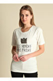 Kadın Ekru  T-Shirt