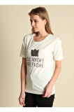 Kadın Ekru  T-Shirt