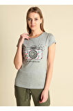 Kadın Gri T-Shirt