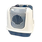 Moderna Trendy Midye Desenli Kapalı Kedi Tuvaleti