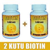 Biotin 5000mg 120 Kapsül (2 KUTU)