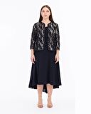 Gala-xi Büyük Beden Siyah Kadın İkili Takım 2312601013