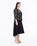 Gala-xi Büyük Beden Siyah Kadın İkili Takım 2312601013