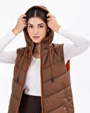 Scl Kapüşonlu Bakır Kadın Yelek 2321601001