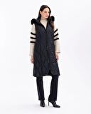 Scl Kapüşonlu Siyah Kadın Yelek 2321601011