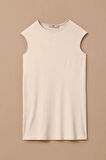 Kadın Kolsuz Basic T-Shirt - Ekru | S