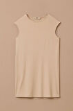 Kadın Kolsuz Basic T-Shirt - Bej | M