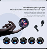 Weofly Lifefits Dokunmatik Ekranlı Saatli BT 5.4 Bass Kulakiçi Kulaklık Beyaz