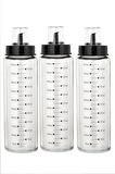 Porsima 401354 3lü Kapaklı Ölçekli Cam Yağlık Sirkelik Yağdanlık 500ml