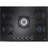 Lanova Crystal 3206B01 - G17402-101 - 3220B6 5'li Siyah Cam Ankastre Set