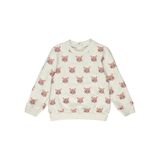 Panço Kız Çocuk Hayvan Figürlü Sweatshirt Ekru