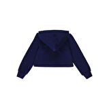 Panço Kız Çocuk   Kapitone Detaylı Crop Sweatshirt