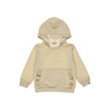 Panço Kız Bebek Cebi Fırfır Detaylı Kapüşonlu Sweatshirt