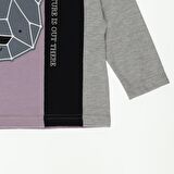 Panço Erkek Bebek Uzun Kollu Blok Barçalı T-shirt