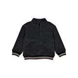Panço Erkek Bebek Dik Yaka Fermuarlı Arma Detay Sweatshirt