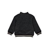 Panço Erkek Bebek Dik Yaka Fermuarlı Arma Detay Sweatshirt