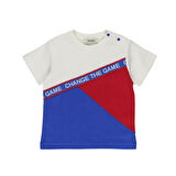 Panço Erkek Çocuk Pike Kumaşlı T-shirt Beyaz